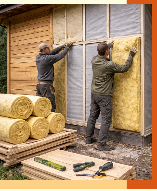 Утепление бани снаружи в железнодорожном от 87159 руб. под ключ | ТепломастерЖлз