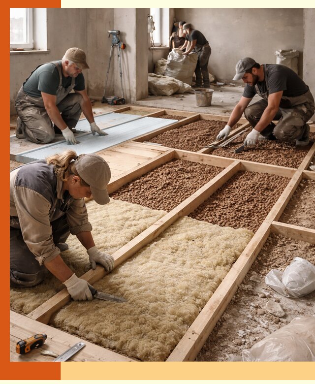 Утепление перекрытий жилых и промышленных зданий в железнодорожном