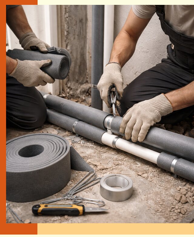 Утепление труб водоснабжения в железнодорожном — монтаж и защита сети