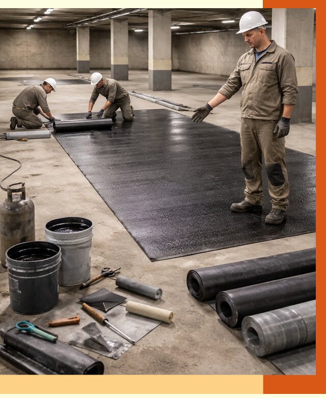 Гидроизоляция паркинга в железнодорожном от 1230 руб/м² — профессиональная защита | ТепломастерЖлз