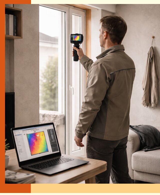 Тепловизионное обследование квартиры в железнодорожном для поиска утечек тепла